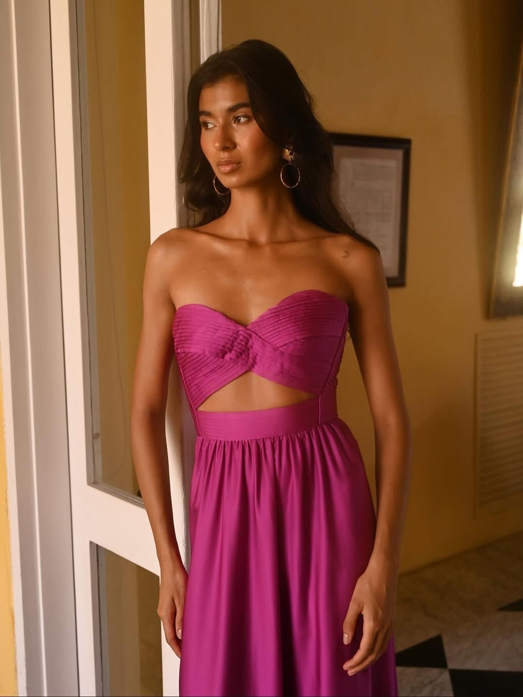 VESTIDO JULIANA FUCSIA