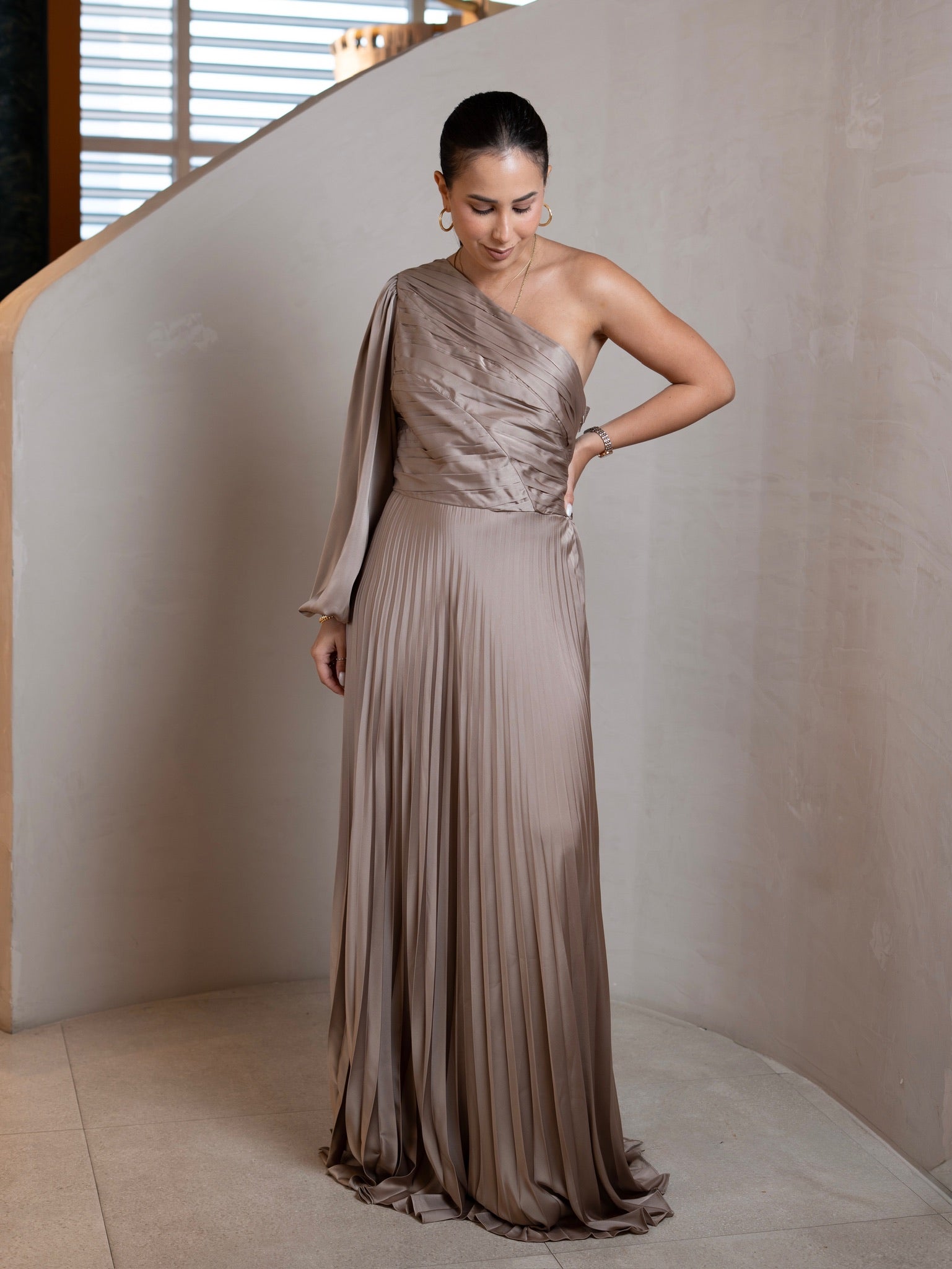 VESTIDO ESTHER TAUPE