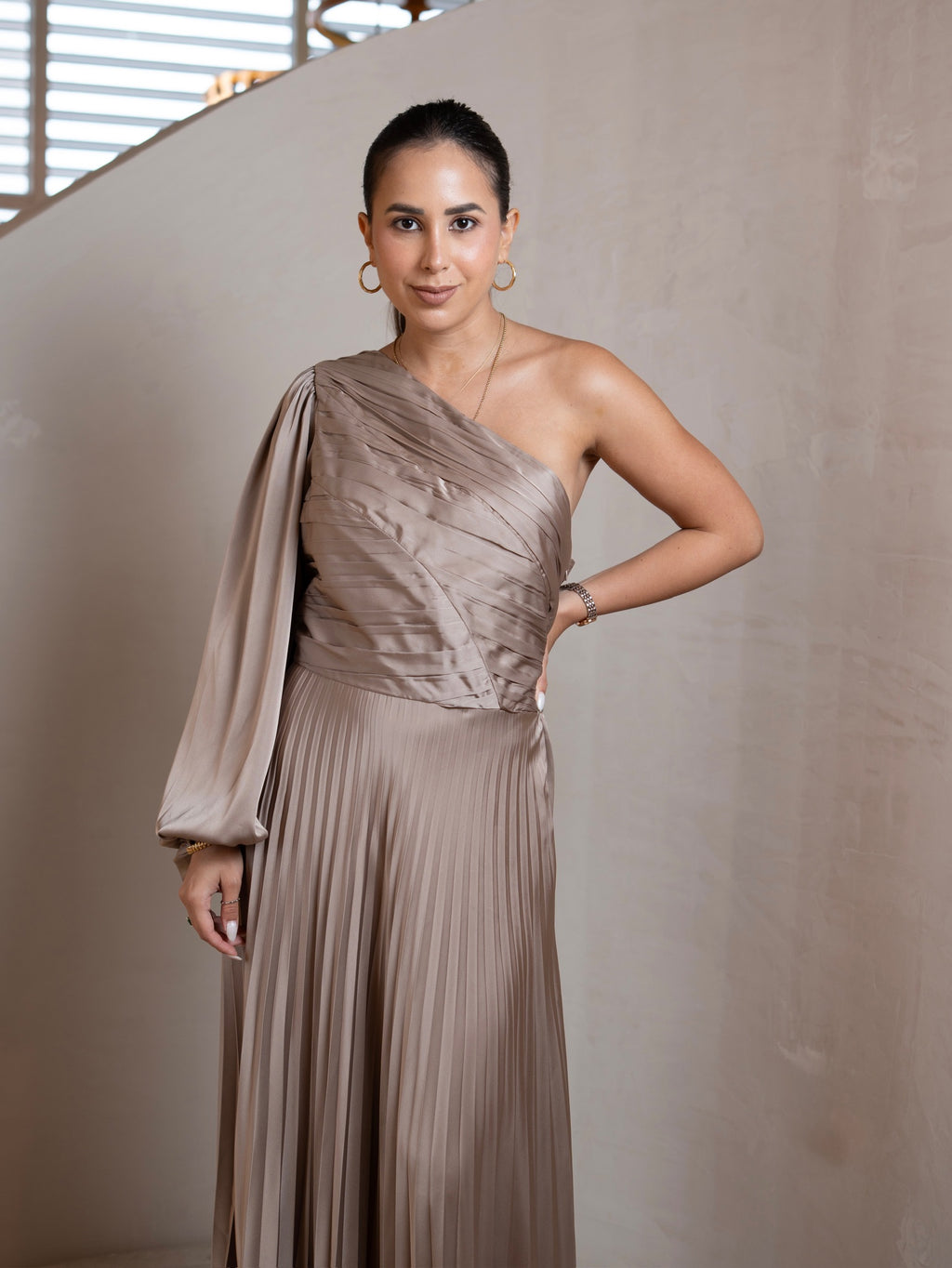 VESTIDO ESTHER TAUPE