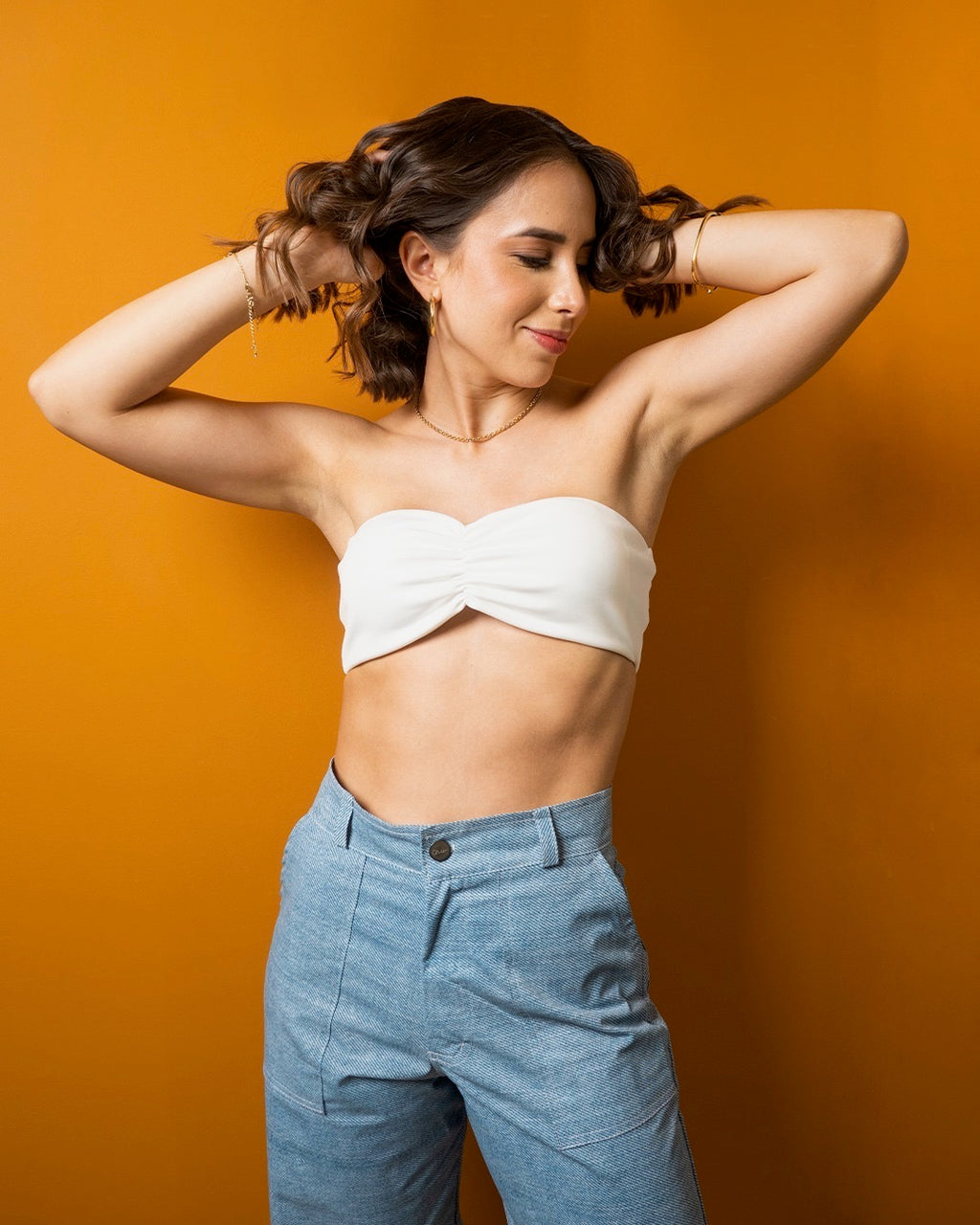 MOLDEADOR CROP TOP TELA FINA