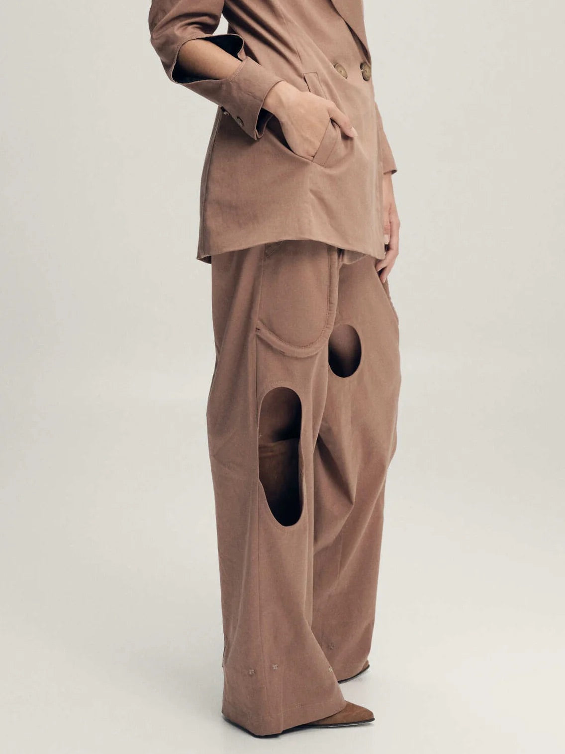 Faralia Pant Taupe Set