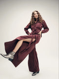 viboraire pant pantalón fluido tiro alto con aberturas look completo