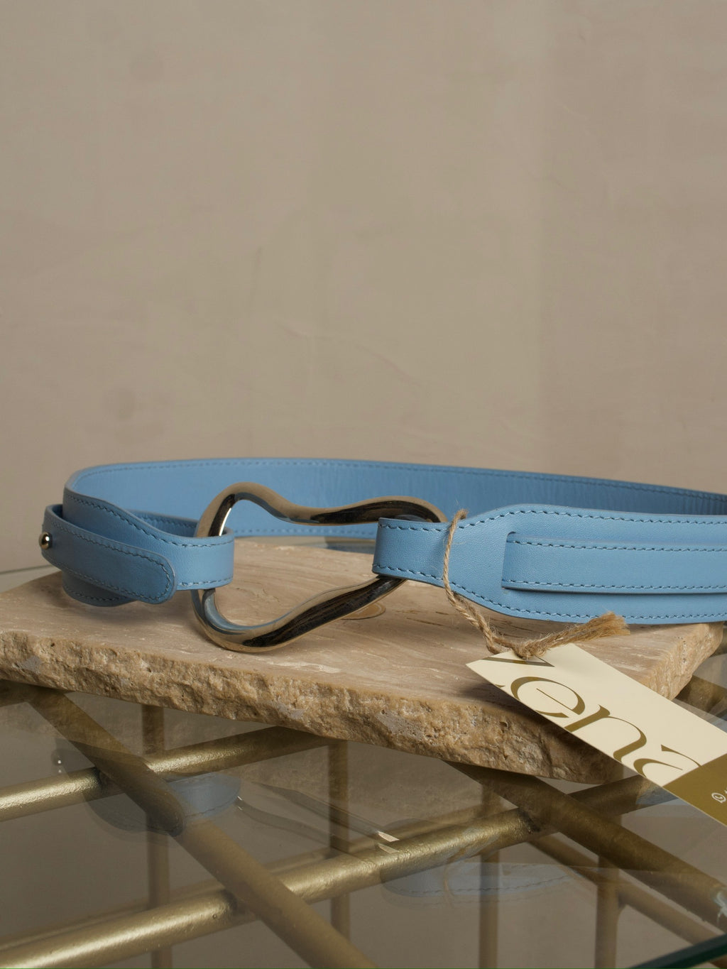 CINTURÓN CUERO BABY BLUE