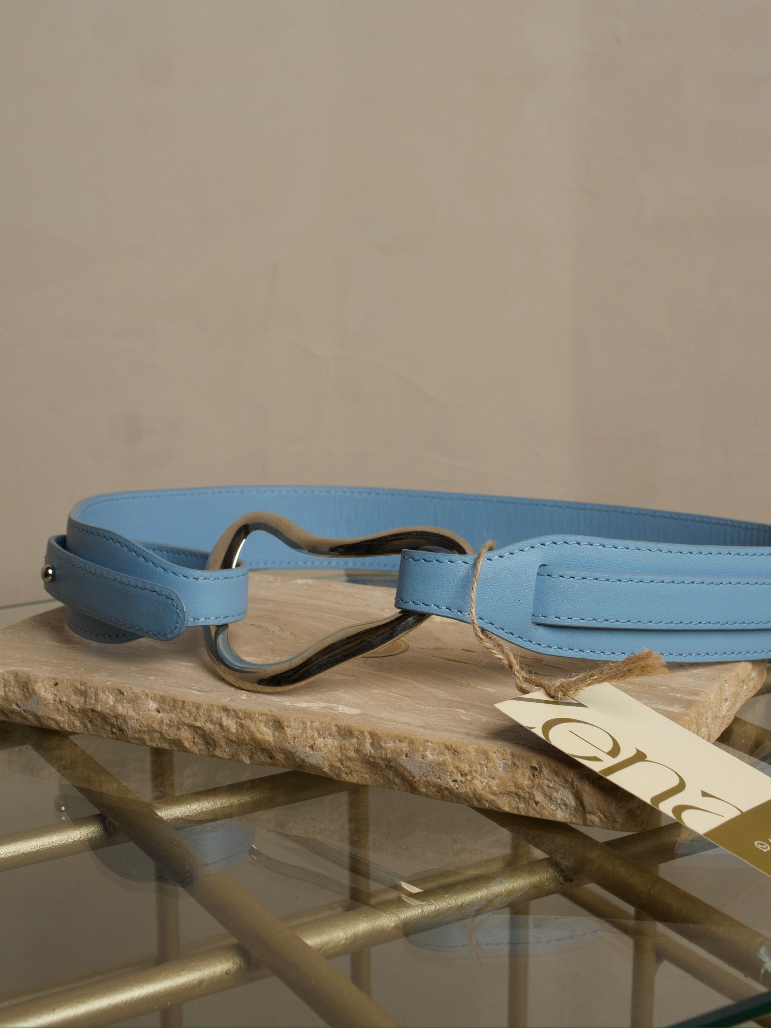 CINTURÓN CUERO BABY BLUE