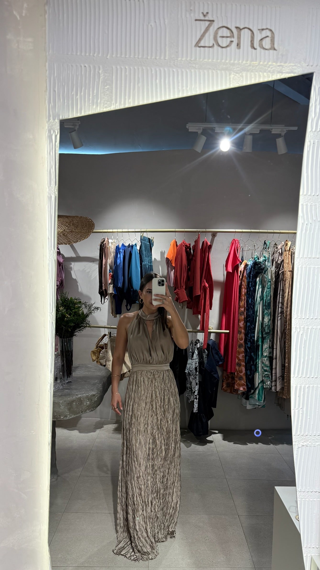 VESTIDO PHOEBE TAUPE