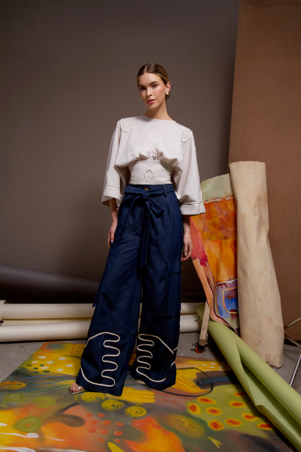 Sol Top Linen Cotton Full Look